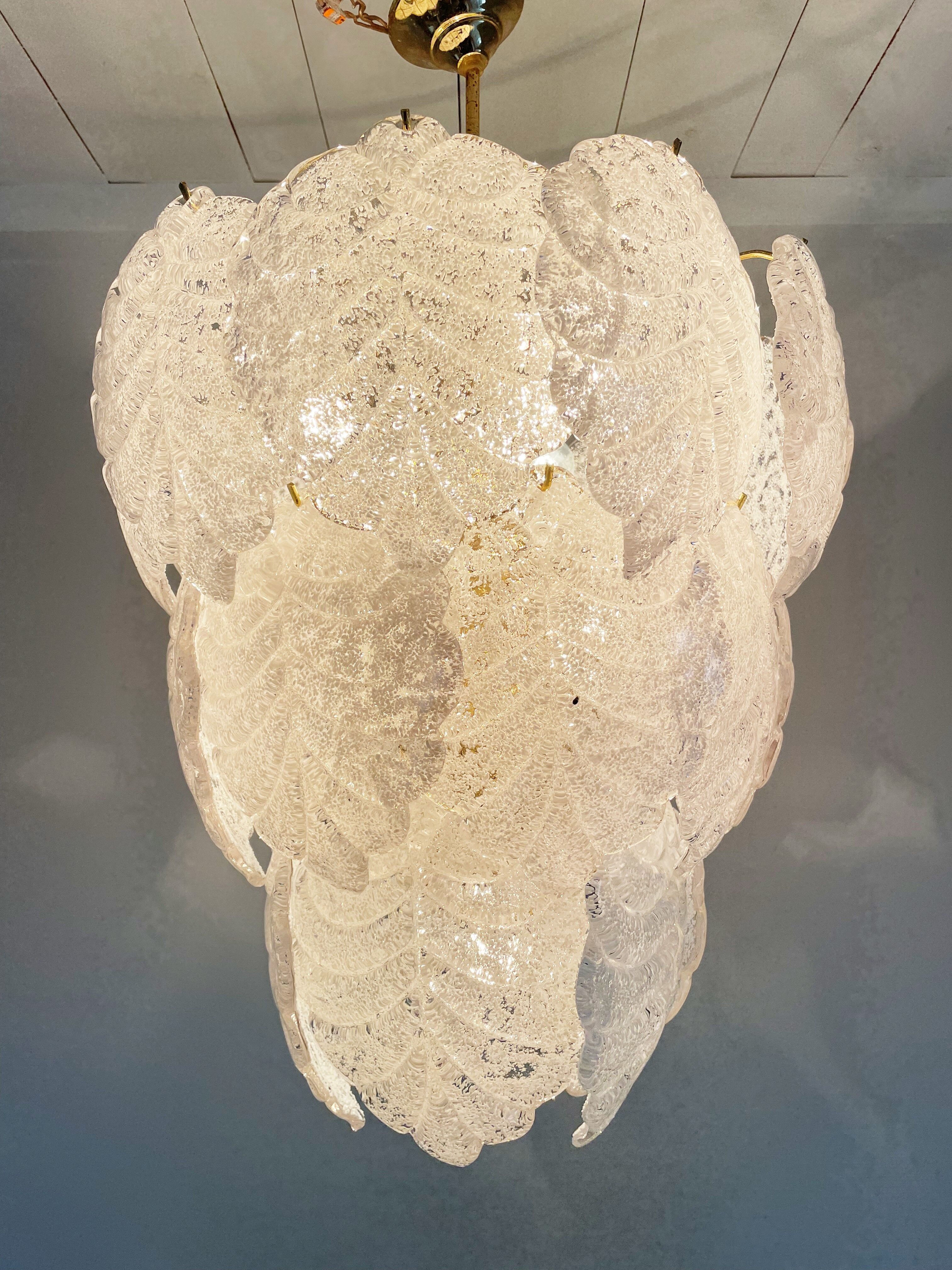 Murano leaf chandelier, 1970s