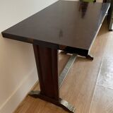 Bistro table in wood formica and zinc 1930s