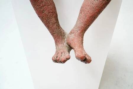 Yves Rhayé, XL Biomorphic Terracotta Sculpture
