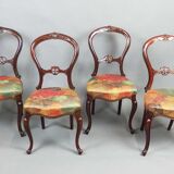 Set of four Napoleon III chairs