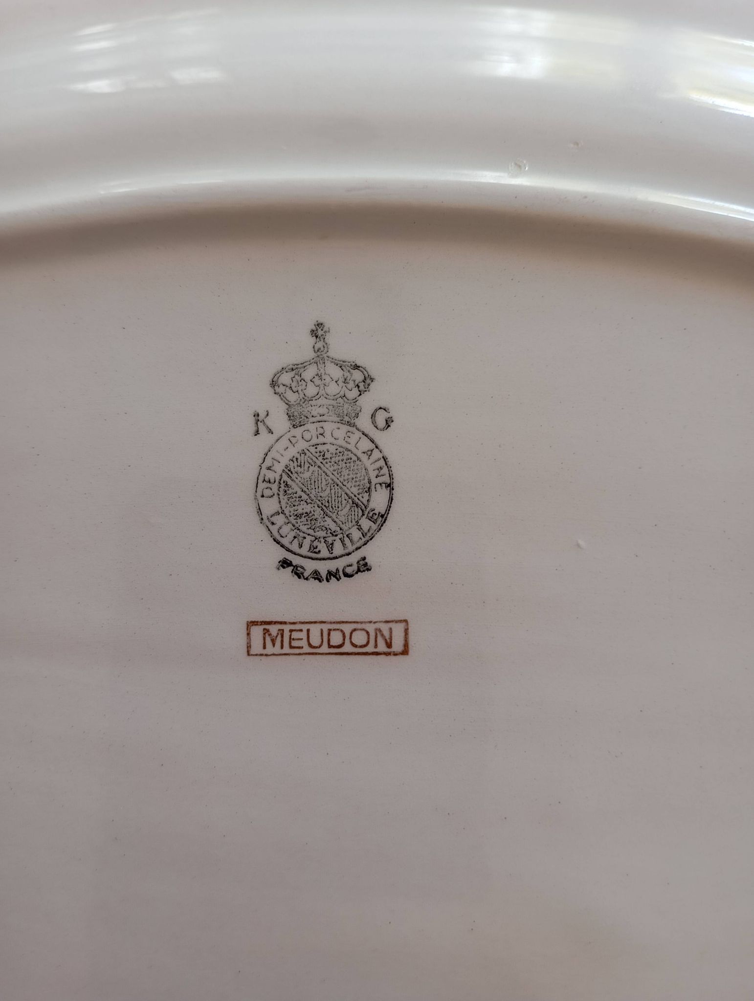 Plat ovale et raviers "Meudon" K&G Lunéville