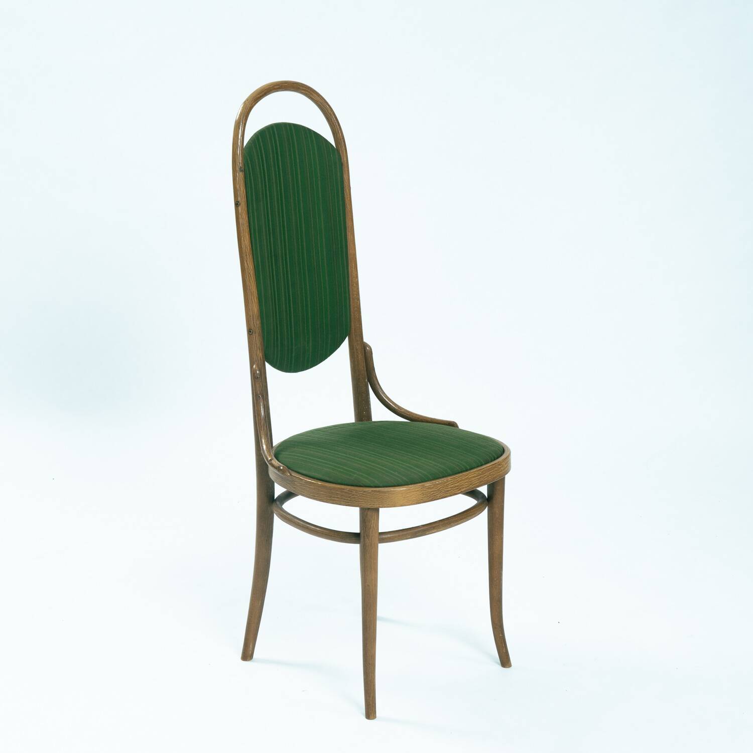 Chaises à dossier haut rembourrées en bois courbé Thonet, années 1980