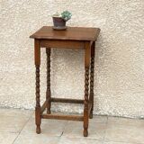 Side table in the countryside style in turned wood