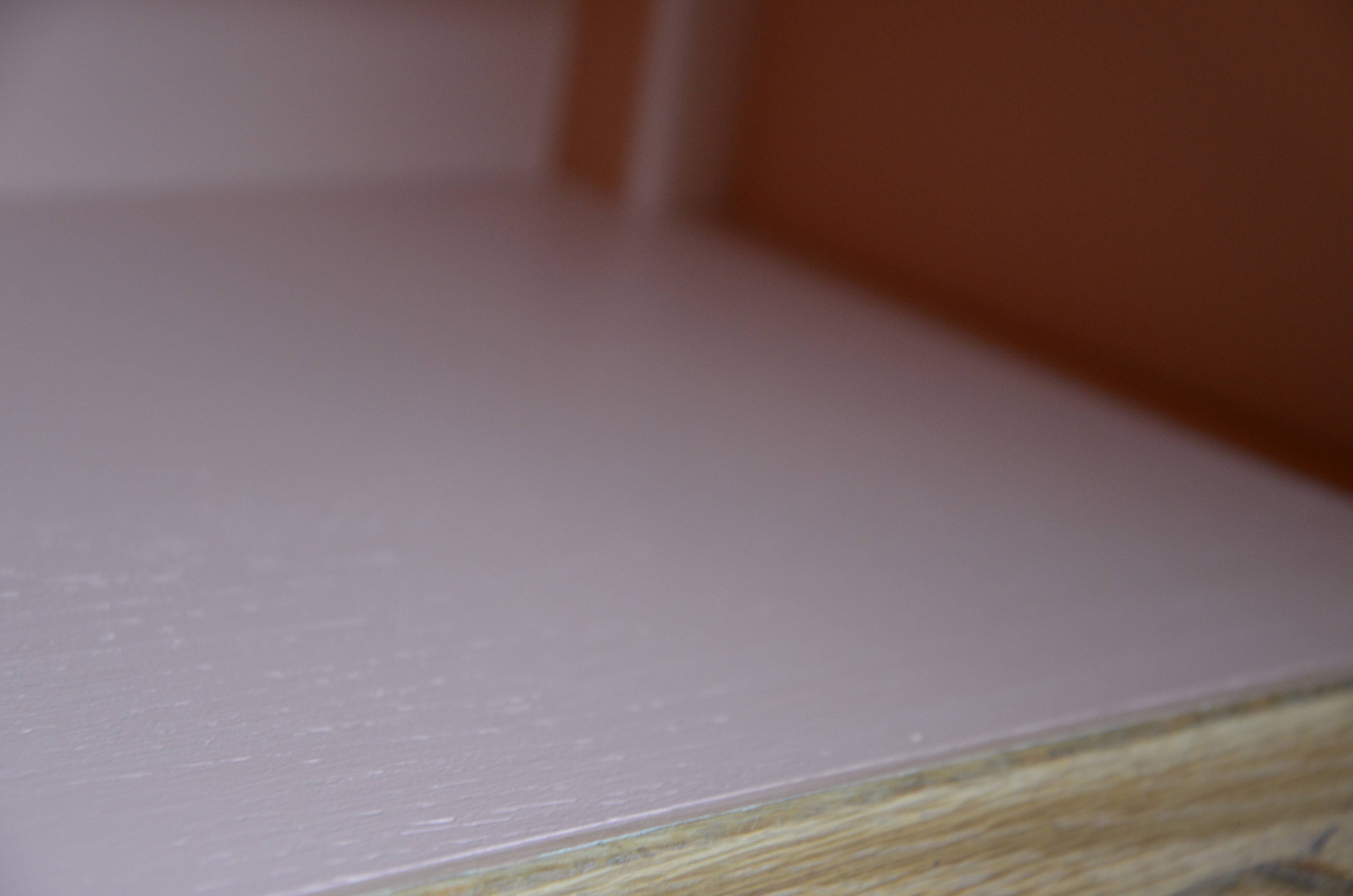 Wood and pink bedside table