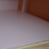 Wood and pink bedside table