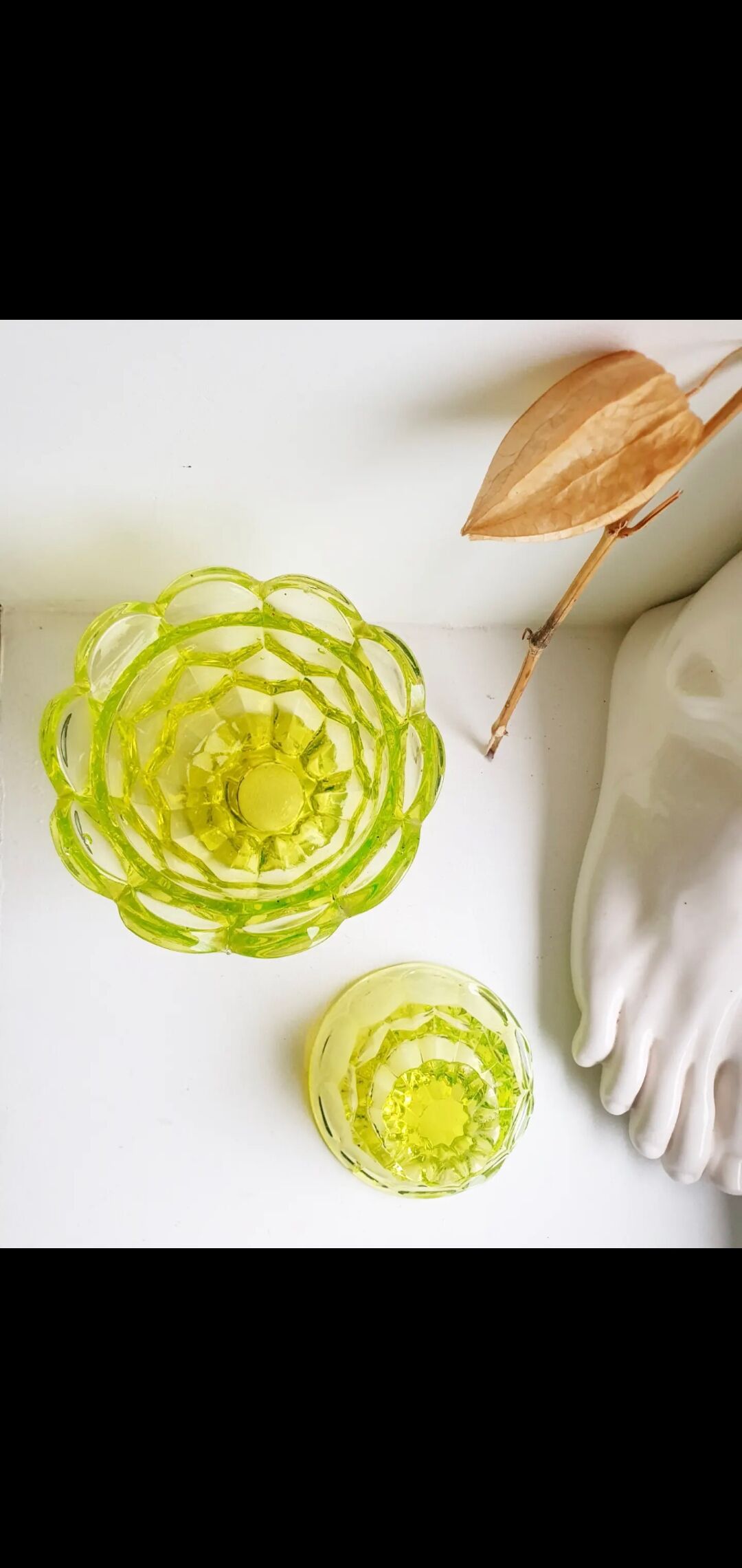 Pot en verre teinté lemon