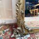 Napoleon III mirror in wood and gilded stucco with gold leaf.