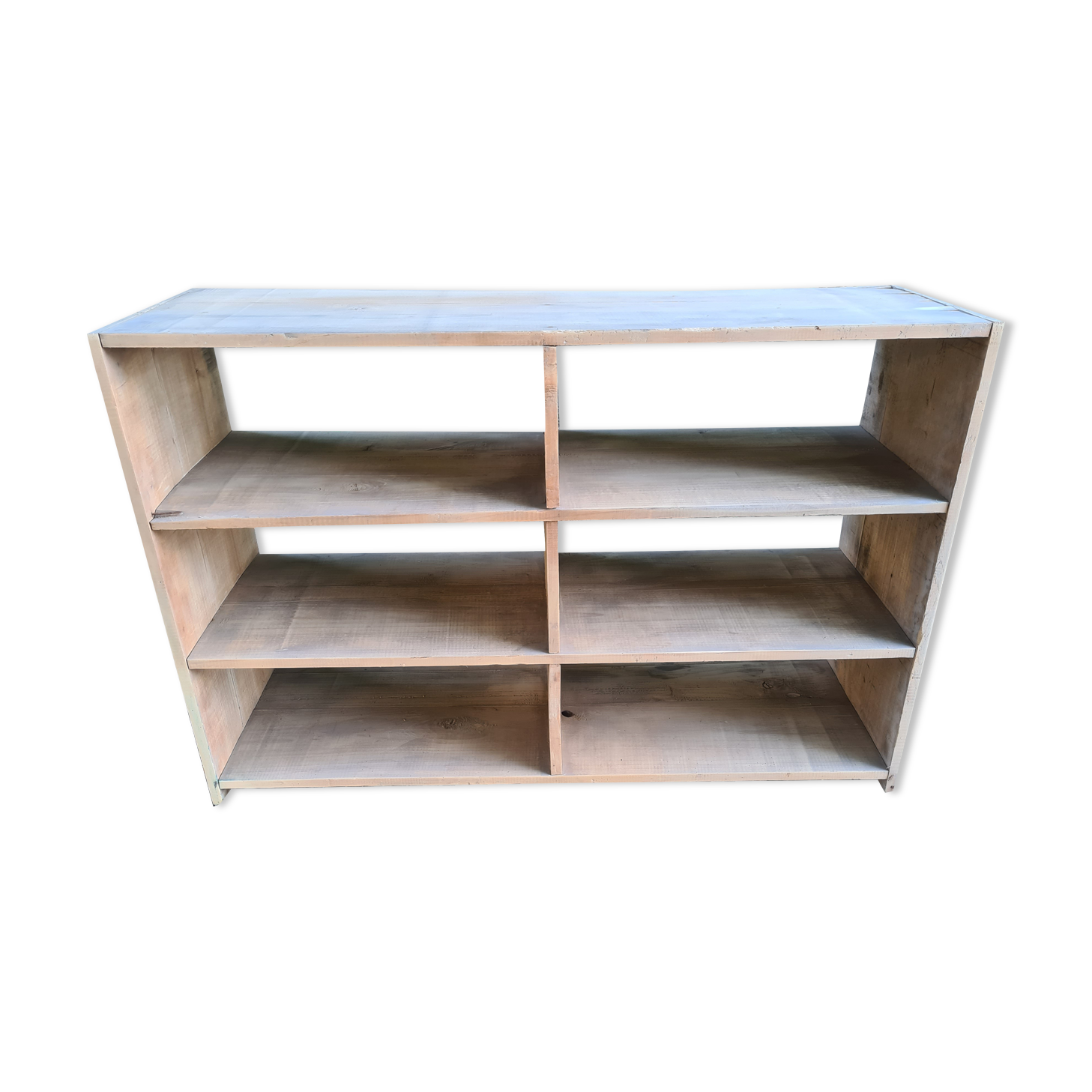 Trades furniture with raw wood lockers