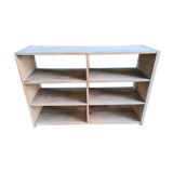 Trades furniture with raw wood lockers