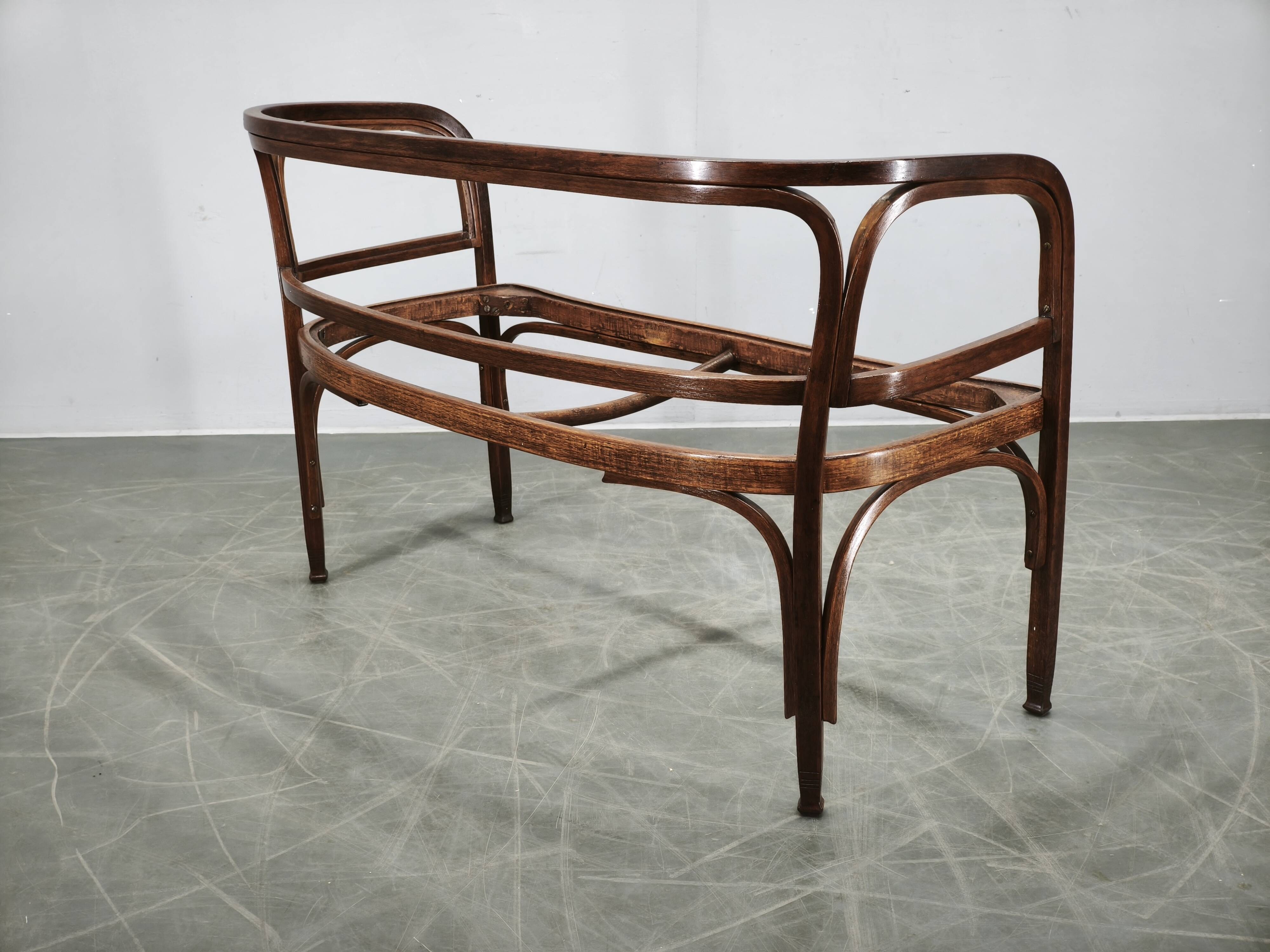 Gustav Siegel Model 715/C Settee for Jacob & Josef Kohn, circa 1901