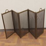 Ancient bronze and brass signed fire pare