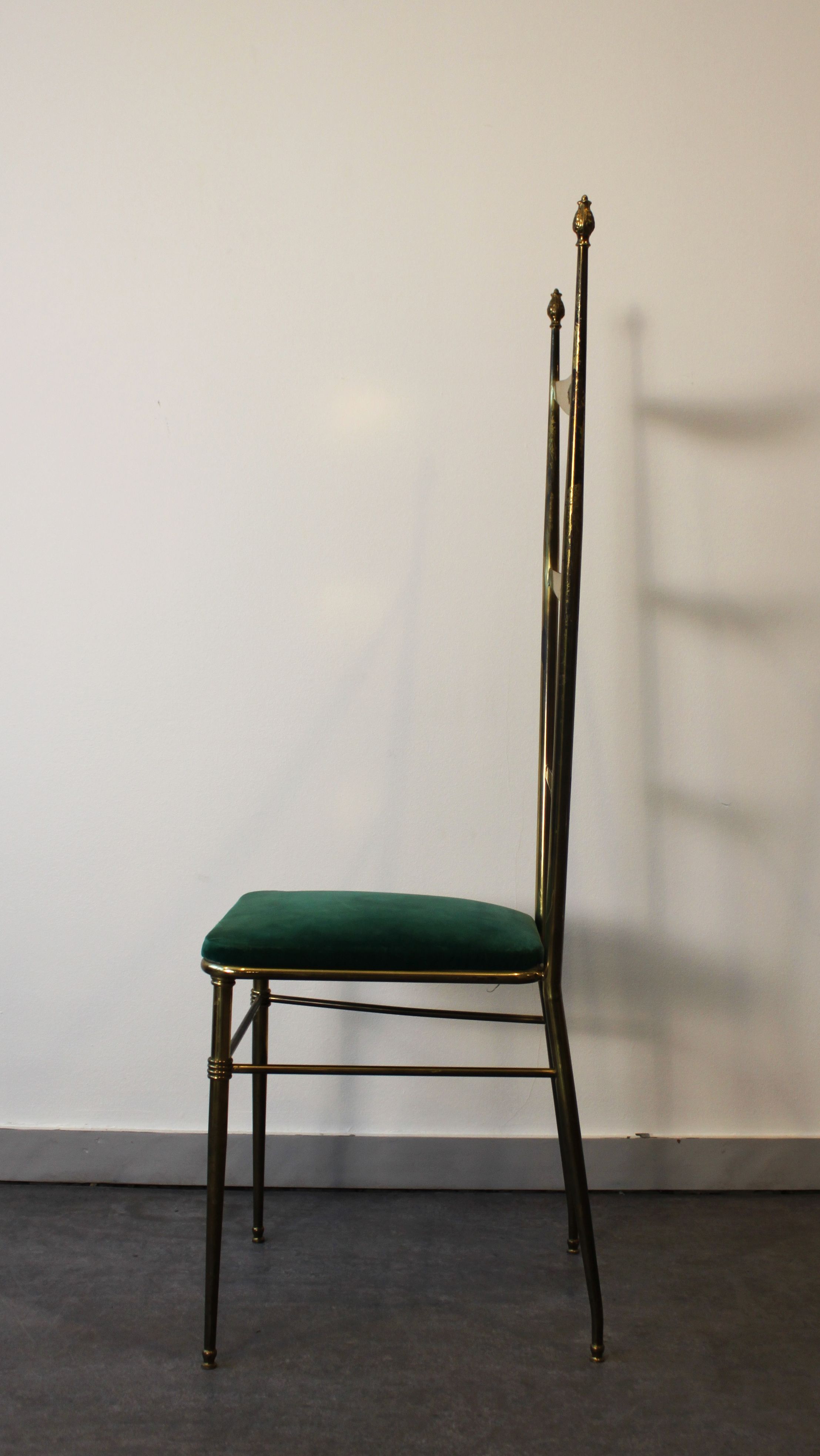 High-back Chiavari chair by Gaetano Descalzi, Italy, 1950