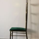 High-back Chiavari chair by Gaetano Descalzi, Italy, 1950