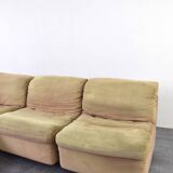 Canapé d'angle modulaire du milieu du siècle par Rolf Benz, années 1970.