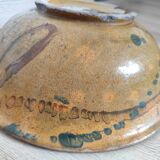 VALLAURIS Flat soup bowl antique Glazed terracotta 30.5 cm