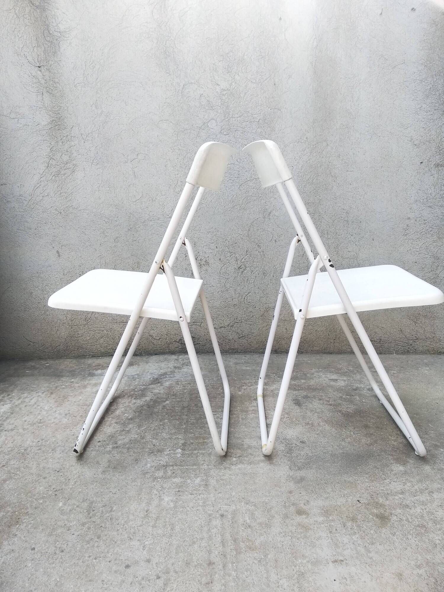Pair of n1 folding chairs "pop" series, höganäsmöbler sweden, 1970