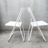 Paire de chaises pliables n1 série "pop", höganäsmöbler sweden, 1970