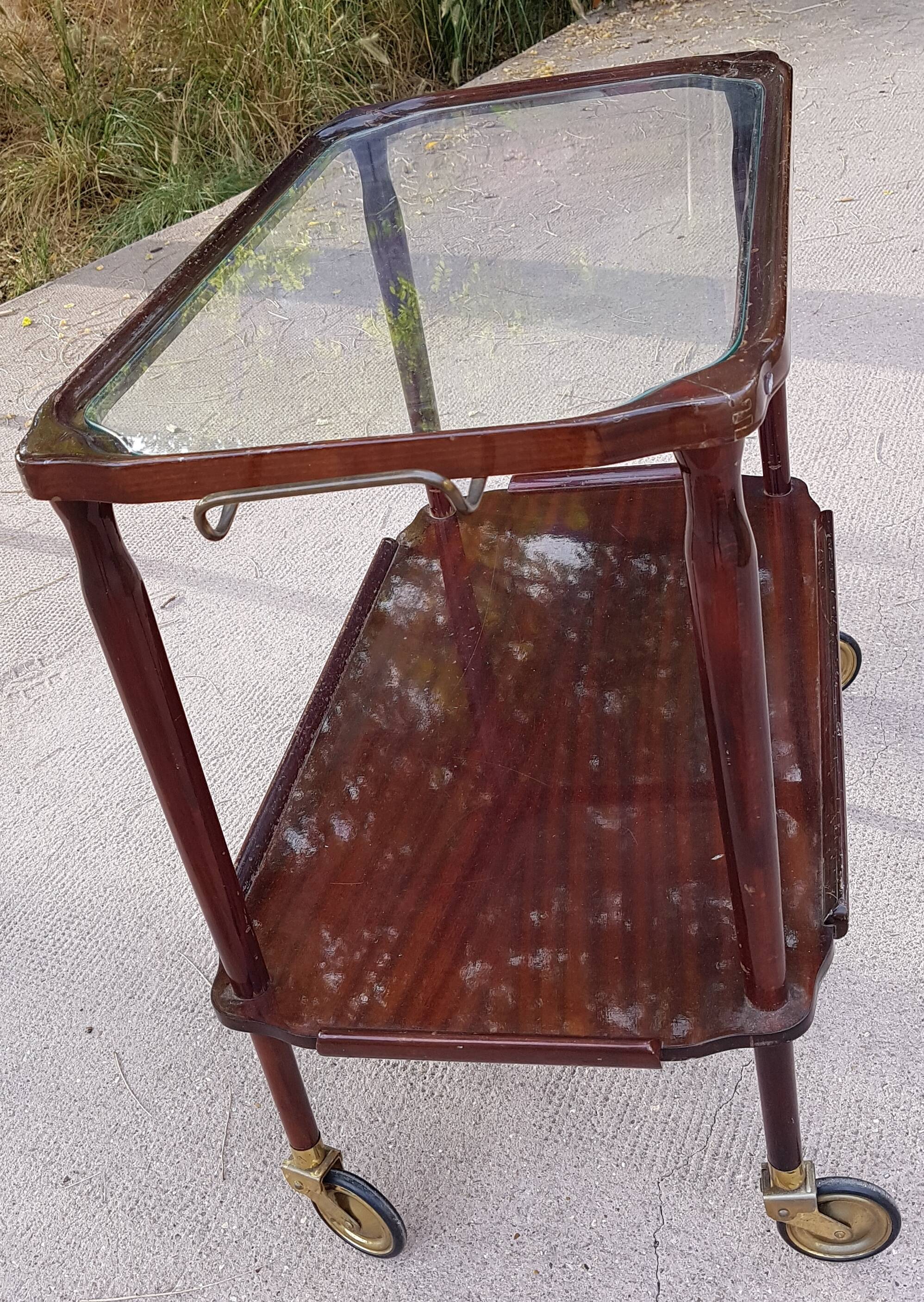 Desserte table sur roulettes vintage 2 plateaux