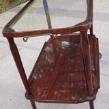 Serving trolley table on wheels vintage 2 trays
