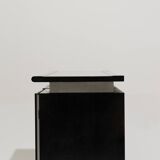 Brushed steel sideboard, lodovico acerbis, 1970s