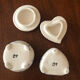 Set of two porcelain pillbox boxes