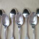 Box of 12 teaspoons in silver metal