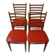 4 Scandinavian style wooden chairs