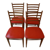 4 Scandinavian style wooden chairs