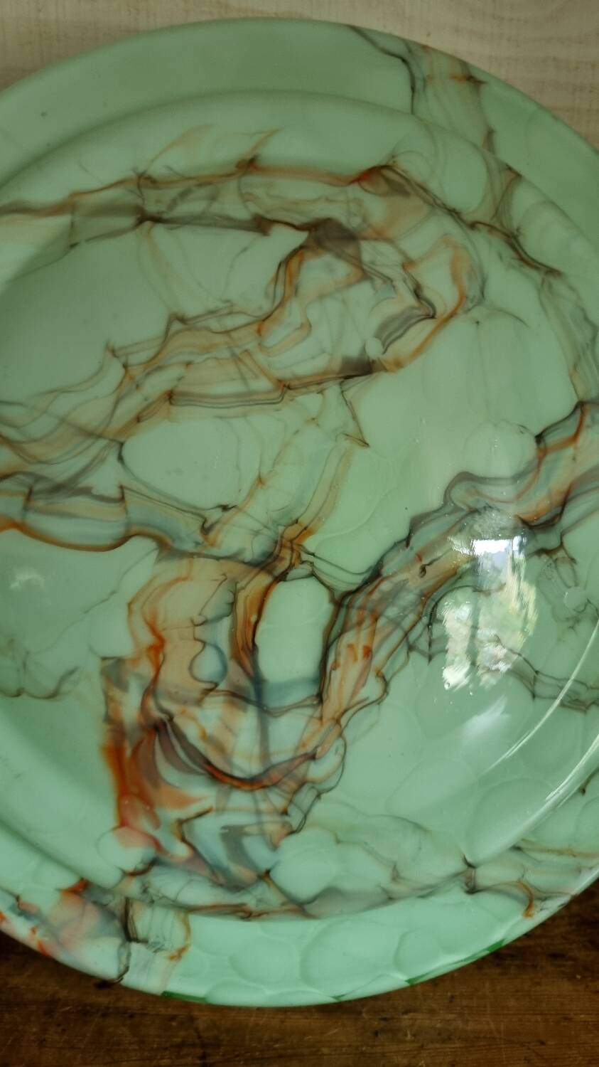 Art deco pendant lamp marbled glass ceiling light