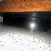 Table basse rectangulaire en loupe d'orme
