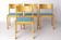 Lot de 4 chaises empilables vintage Flötotto – Design allemand des années 1970, bois de hêtre