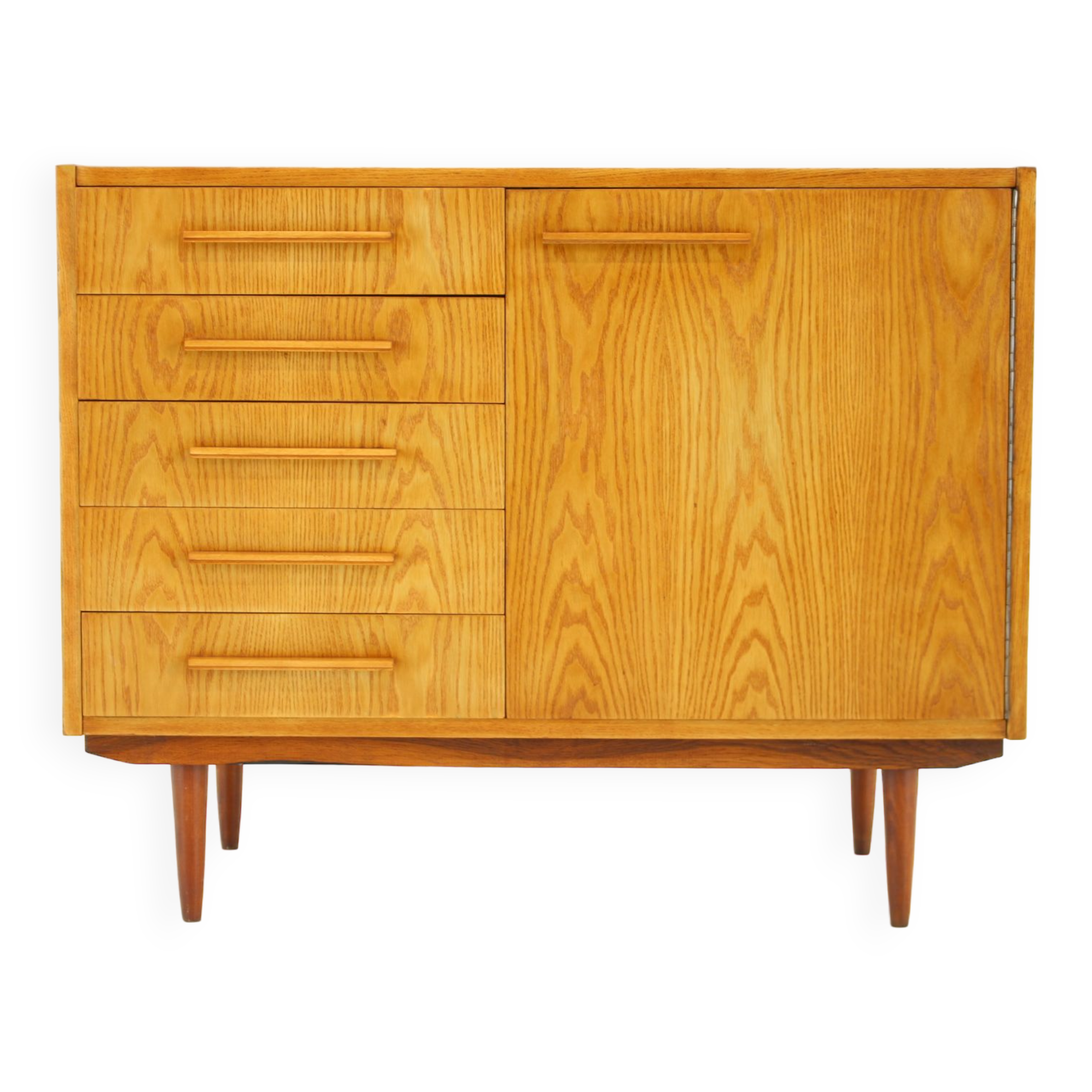 1970s Maple Cabinet or Chest Of Drawers, Czechoslovakia