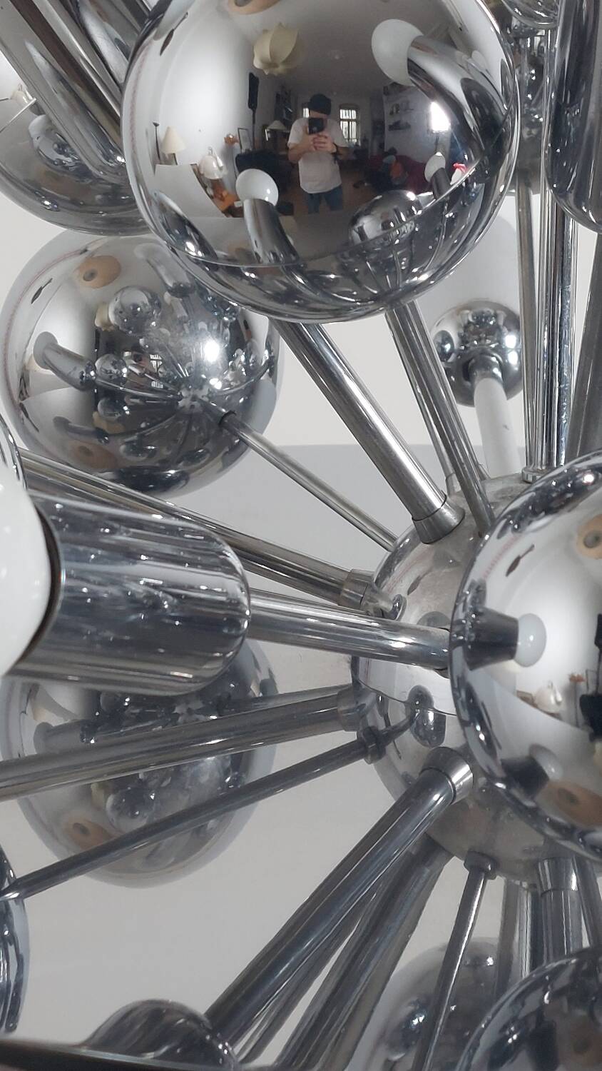 Vintage Sputnik wall/ceiling light from the space age, Cossack style.