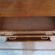 Commode bois et rotin vintage années 50