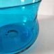 Vintage turquoise blue bubble glass coupe