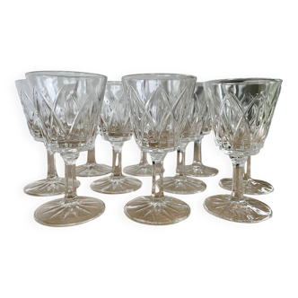 10 verres Arlequins à vin blanc