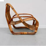 Fauteuil rotin, année 50