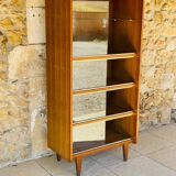 Storage unit/Library with sliding glass doors 1960s