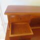 Vintage commode secretary dressing table sliding top 7 drawers cherry wood