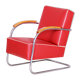 Red Mucke Melder armchair - 1930s Czechia