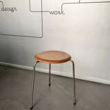 Dot Stool No. 3170 by Arne Jacobsen for Fritz Hansen in teak, 1965