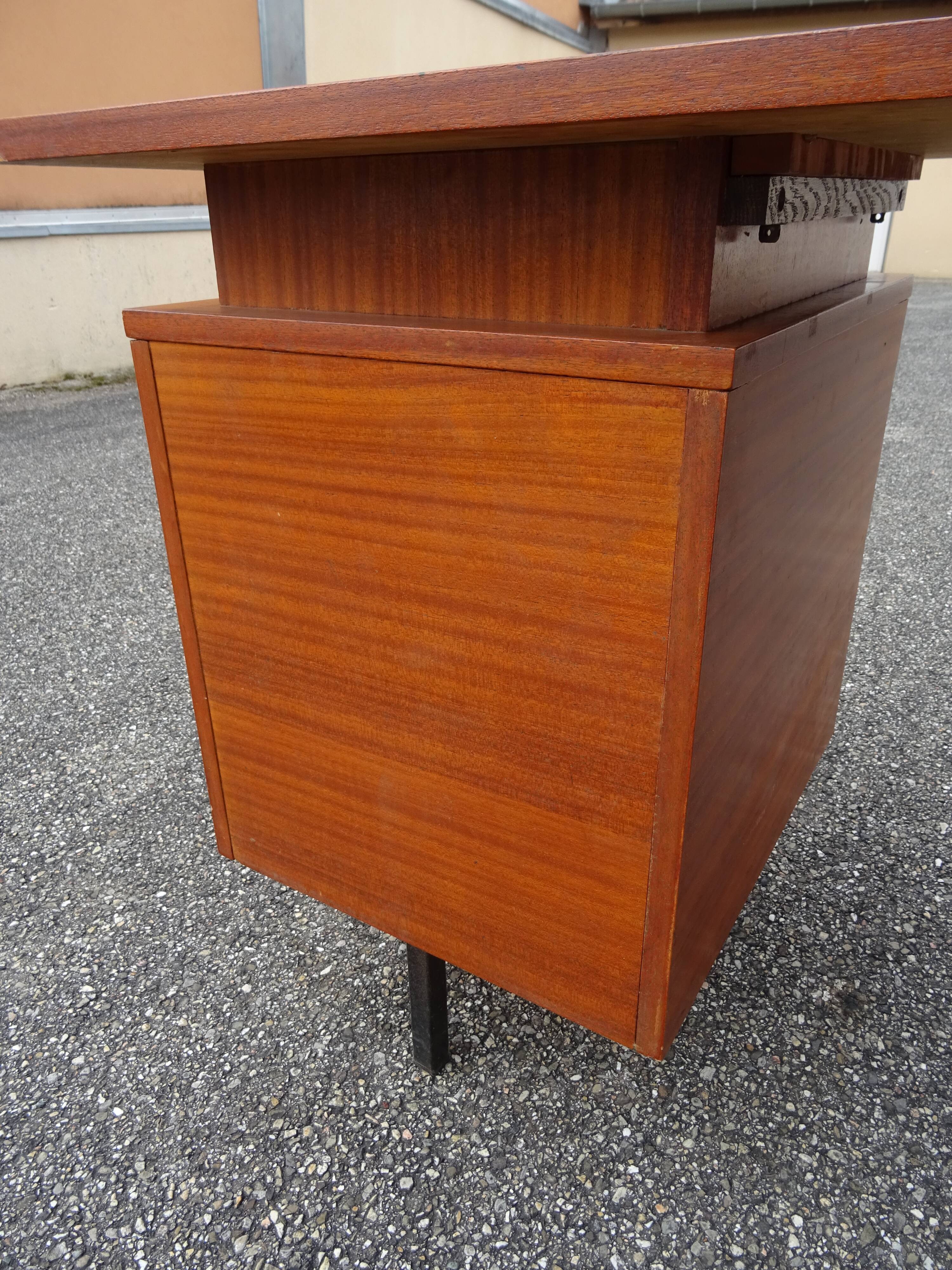 Vintage wood metal desk from the 60s