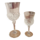 Many crystal glasses