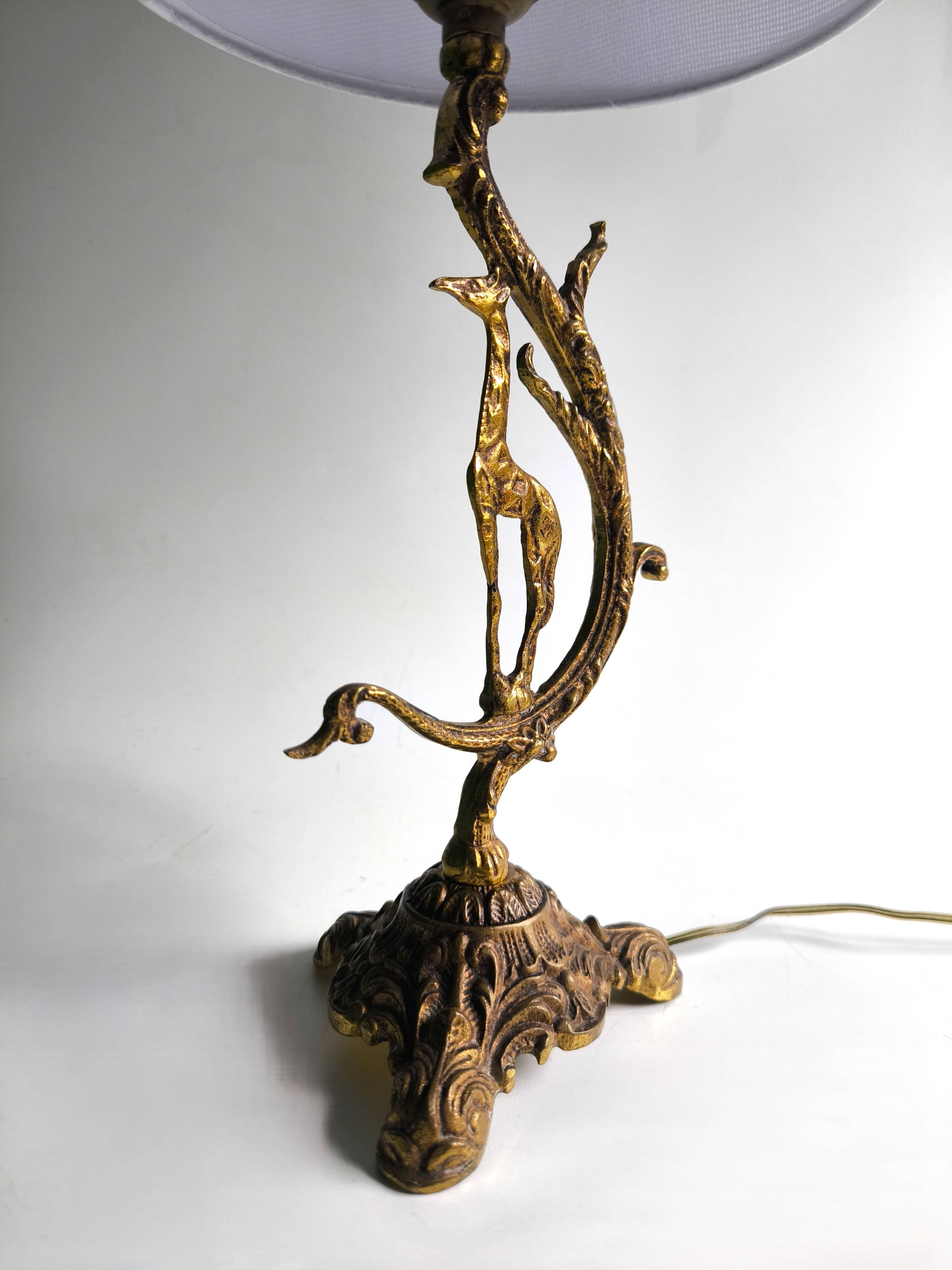Naturalist Art Nouveau lamp from the early 20th century.