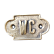 Brass toilet door plates