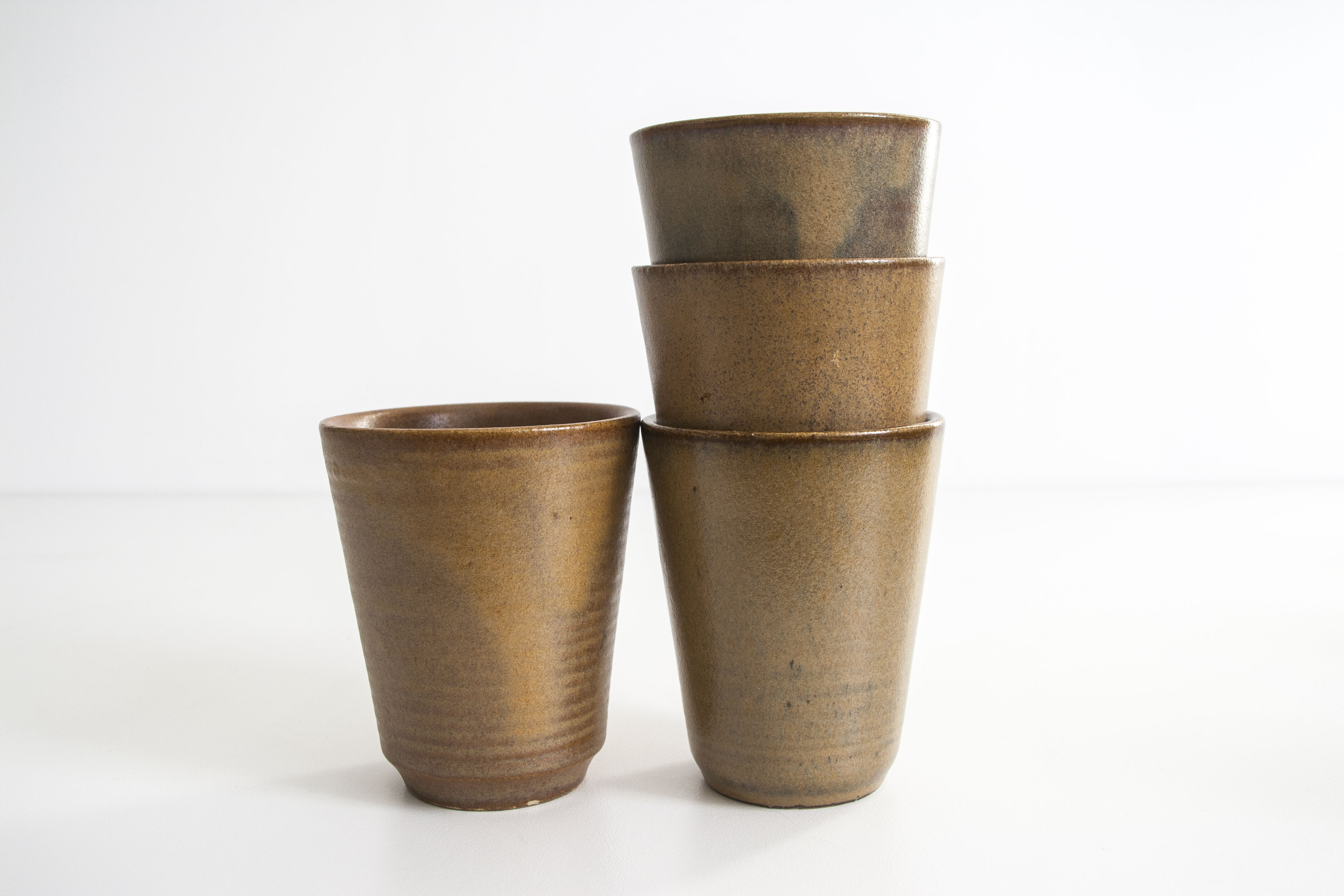 Cups / glasses in stoneware Vintage Digoin factory