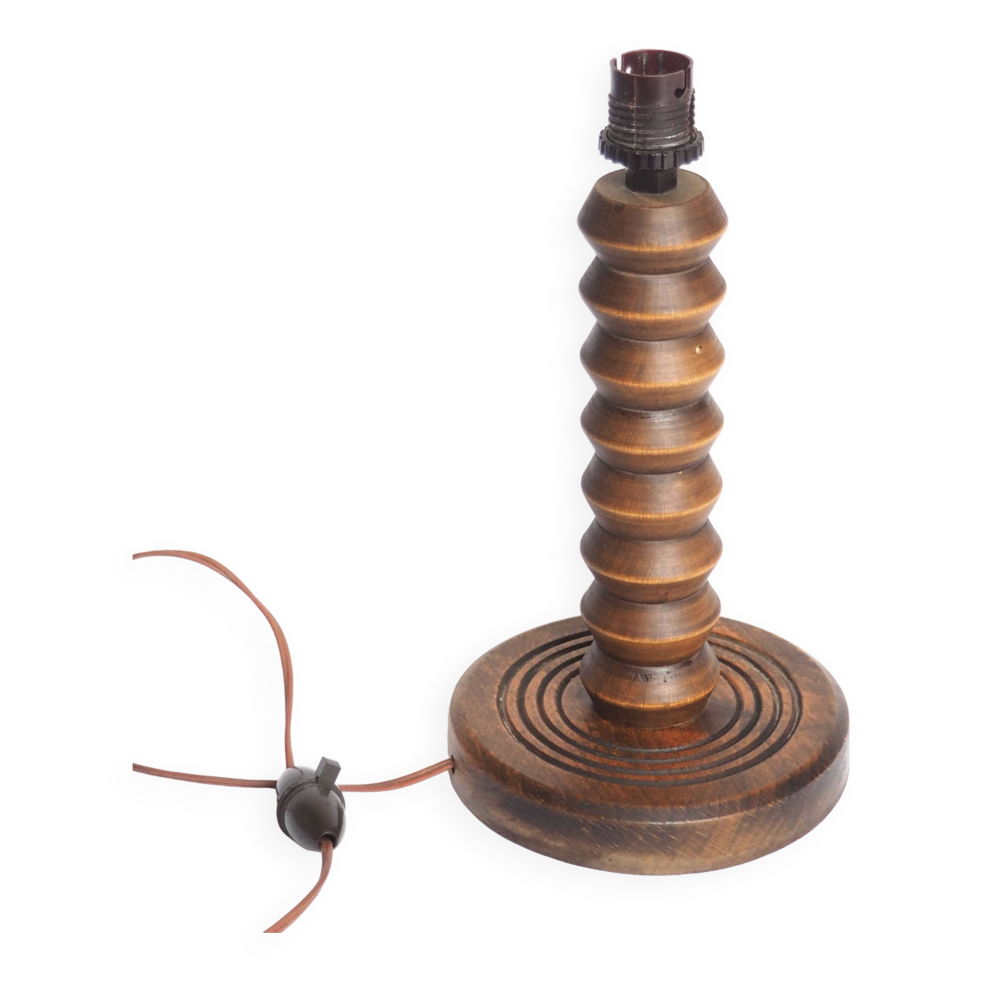 Dudouyt style wooden lamp base