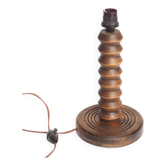 Pied de lampe bois style Dudouyt