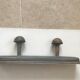 Patinated wooden coot rack