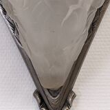 Art Deco wall lamp in frosted glass and nickel-plated bronze circa 1920